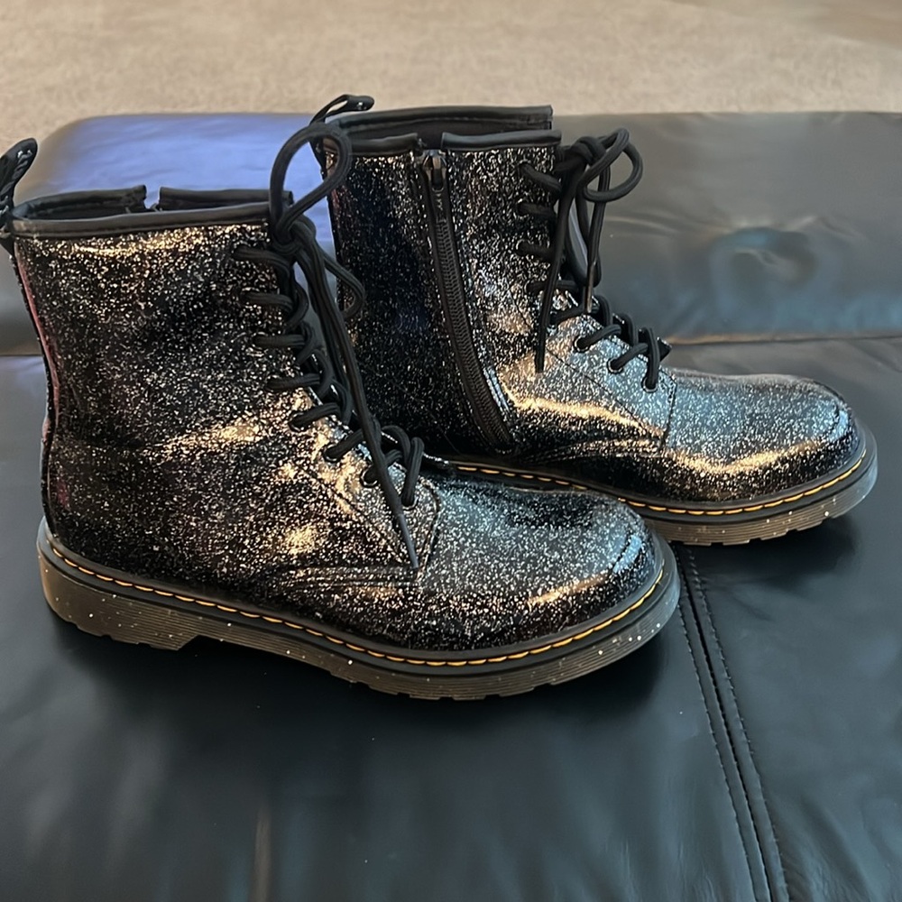 Dr. Marten black sparkle boots